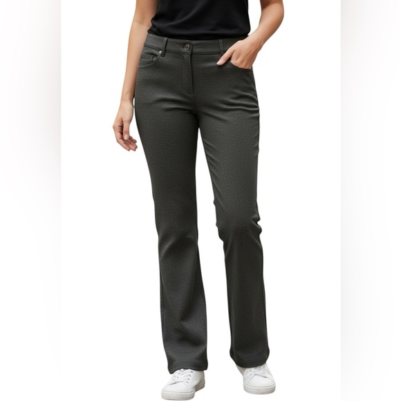 St. John Pants - ST. JOHN Pants NEW Strait Leg Size 4 Charcoal Gray Stretch Trouser